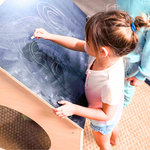 Childrens playhouse with chalkboard 