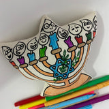 Hannukah Menorah for Coloring