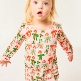 Long Sleeve Pajama Set - Candy Canes