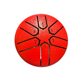 Mini rain drum 3 steel drum for kids - red