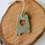 Heart of Dixie Alabama Ornament