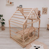 Wood and Hearts Wooden Toddler Climbing Playhouse, Ages 1–6