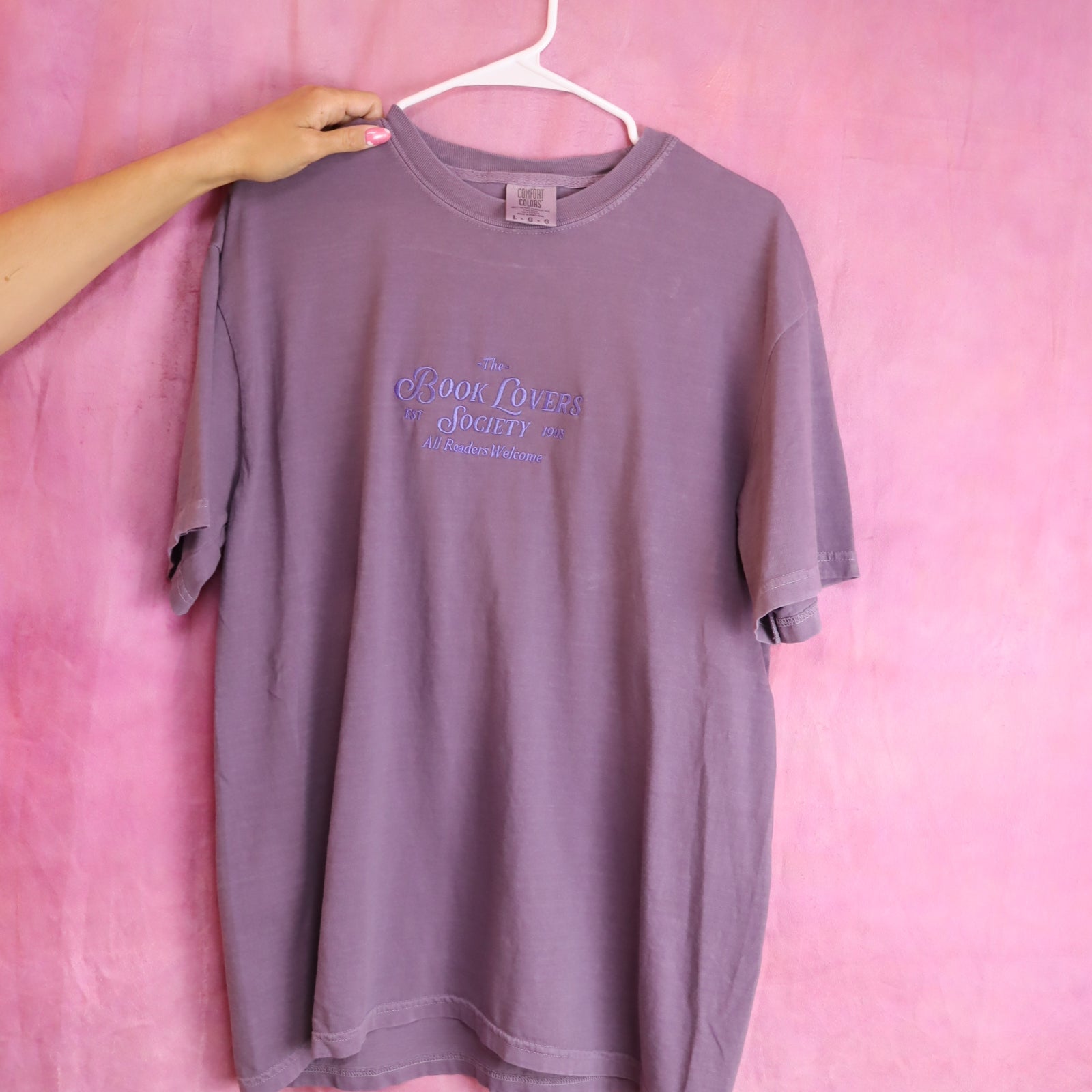 "The Book Lovers Society" Embroidered Shirt