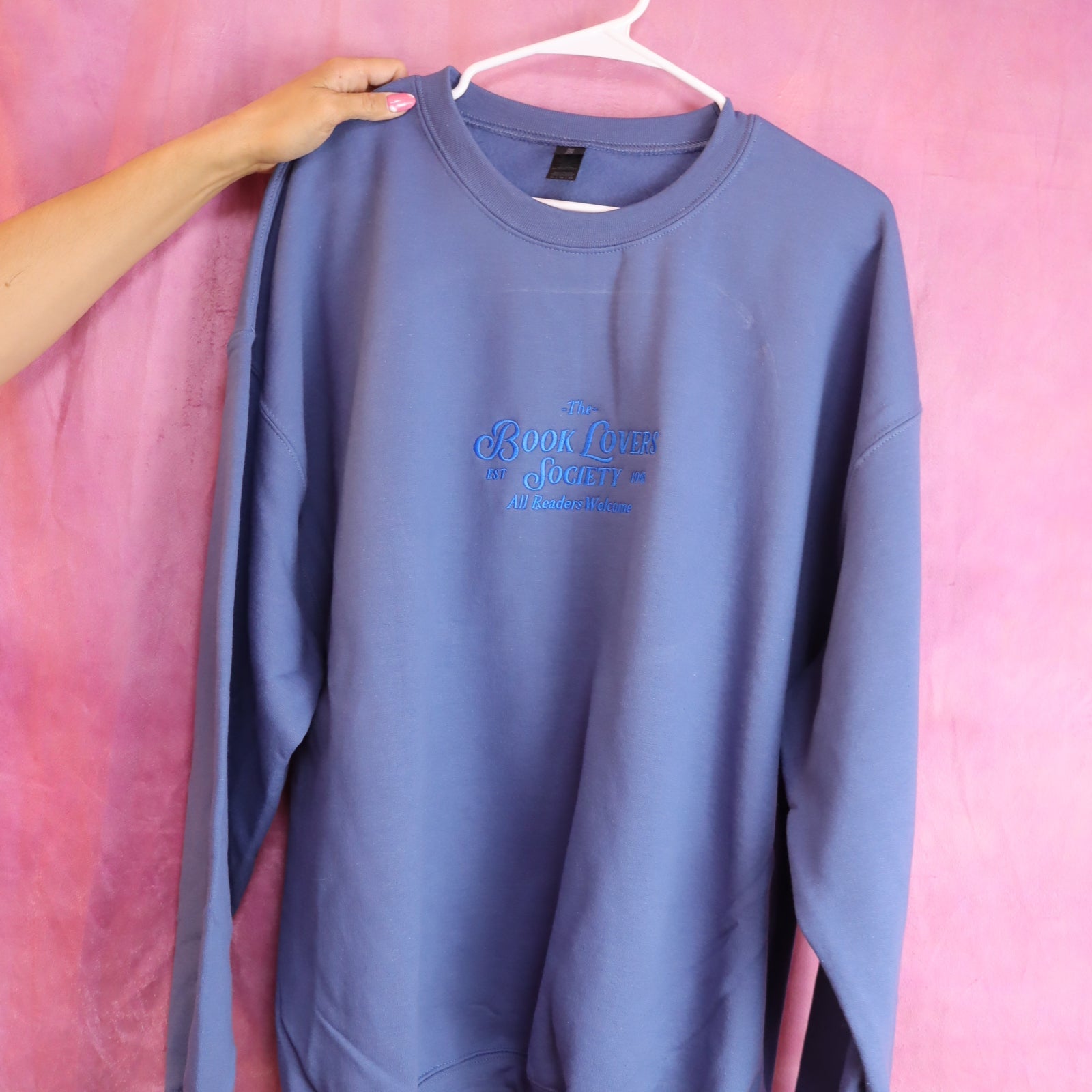 "The Book Lovers Society" Embroidered Shirt