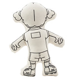 Kiboo Kids Soccer Series: Soccer Girl with Pigtails Doll - Colorable and Washable for Creative Play