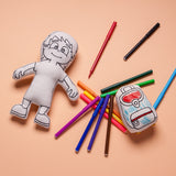 Kiboo Kids Doll for coloring - Gender Neutral - Kid with Bangs
