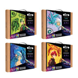OKTO Manga Elements — Air — 3D Clay Canvas Kit (11.8×15.7 in) — Ages 10+