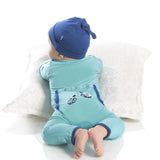 Holiday Applique Coverall in Glacier Dreidel