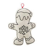Ornaments for Coloring - Gingerbread Man and Snowman