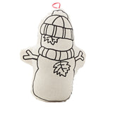 Ornaments for Coloring - Gingerbread Man and Snowman