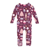 Print Convertible Coverall in Melody Sugar Plum