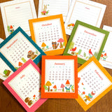 2026 Forest Friends Paper Desk Calendar