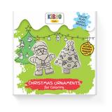 Ornaments for Coloring - Santa Klaus and Tree