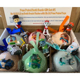12 XL All natural Bath Bomb Fizzies with surprise Paws Patrol figure inside