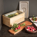 Countertop Compost Bin - Noaway© in Magnolia Wood and Stainless Steel