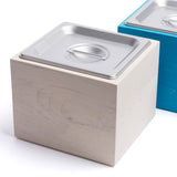 Countertop Compost Bin - Noaway© in Magnolia Wood and Stainless Steel