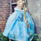 Ice Queen Costume Cape for Kids - Carnival & Festive Use  (3 sizes)