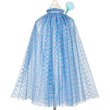 Marlya Mermaid Costume Cape Set w/ headband & wand-Role-Play for Children(2 sizes)