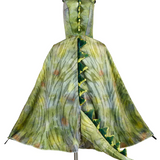 T rex Green Dragon Costume Cape for Kids - Carnival & Festive Use - sz 4–7 yrs