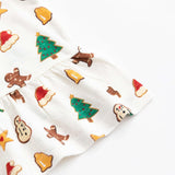 Long Sleeve Peplum Tee - Holiday Cookies