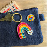 Follow Your Heart Travel Buddies Keychain + Pin Gift Set