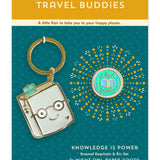 Knowledge is Power Travel Buddies Keychain + Pin Gift Set