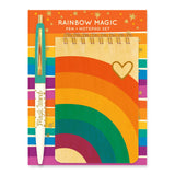 Rainbow Magic Wood Mini Notepad + Pen Gift Set