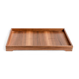Modern Wooden Tray with Brass Details