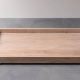 Modern Wooden Tray with Brass Details