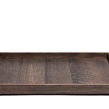 Modern Wooden Tray with Brass Details