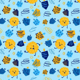 Soft & Stretchy Zipper Footie - Hanukkah Dreidels