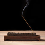 Wooden Incense Holder with Bronze Casting