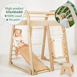 Indoor Wooden Playground for Children with Art Station