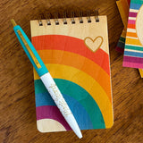 Rainbow Vibes Wood Mini Notepad
