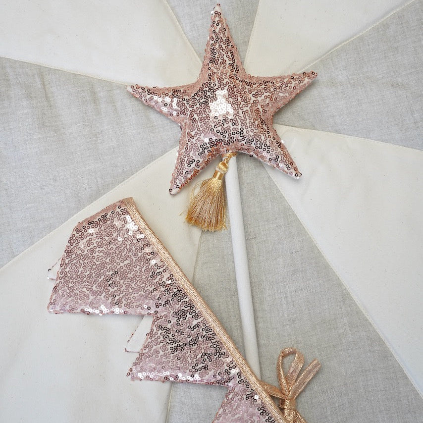 “Rose Gold” Crown and Wand Magic Set