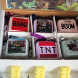 6 Bath Bombs for Kids with MineCrafter Toys Inside