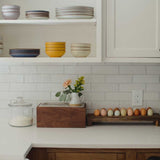 Countertop Compost Bin - Noaway© in Walnut Wood and Stainless Steel