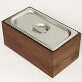 Countertop Compost Bin - Noaway© in Walnut Wood and Stainless Steel