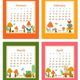 2026 Forest Friends Paper Desk Calendar