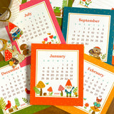 2026 Forest Friends Paper Desk Calendar