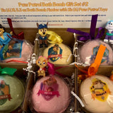 6 XL Bath bombs with Surprise PAWs Patrol toys inside, collect them all, USA made