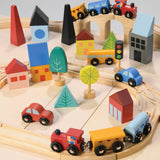 Wooden Town Train Set