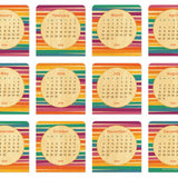 2026 Rainbow Stripes Mini Wood Desk Calendar