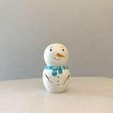Handcrafted Wooden Snowman Peg Doll